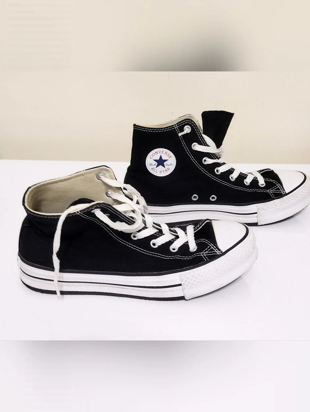 Converse Chuck Taylor All Star EVA Lift Platform High Top Black Kids Sz 6 Unisex